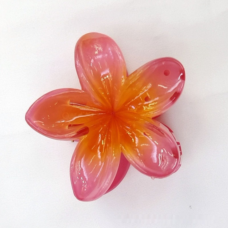 Egg Bauhinia Flower Back Spoon Grasping Hair Clip