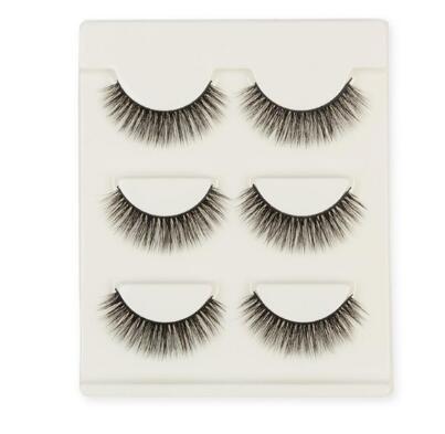 Compatible with Apple, 3 pair false eyelashes mink hair lashes Slim curly raised fake Eyelasehe extension Cilios Posticos makeup