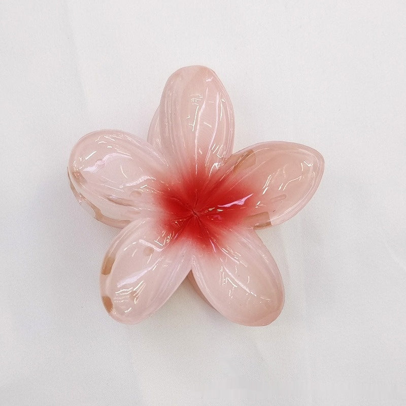 Egg Bauhinia Flower Back Spoon Grasping Hair Clip