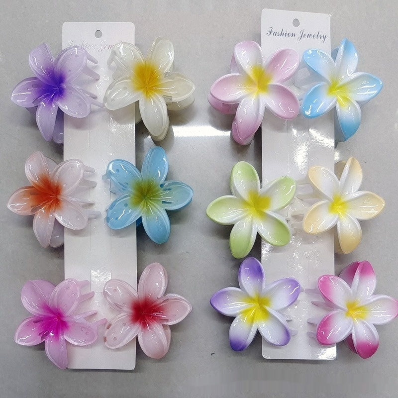 Egg Bauhinia Flower Back Spoon Grasping Hair Clip