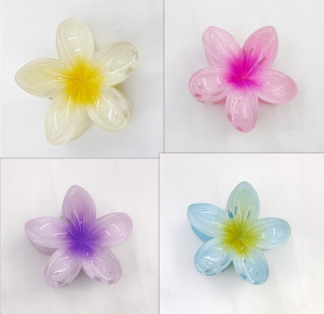 Egg Bauhinia Flower Back Spoon Grasping Hair Clip