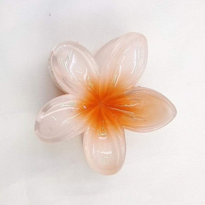 Egg Bauhinia Flower Back Spoon Grasping Hair Clip