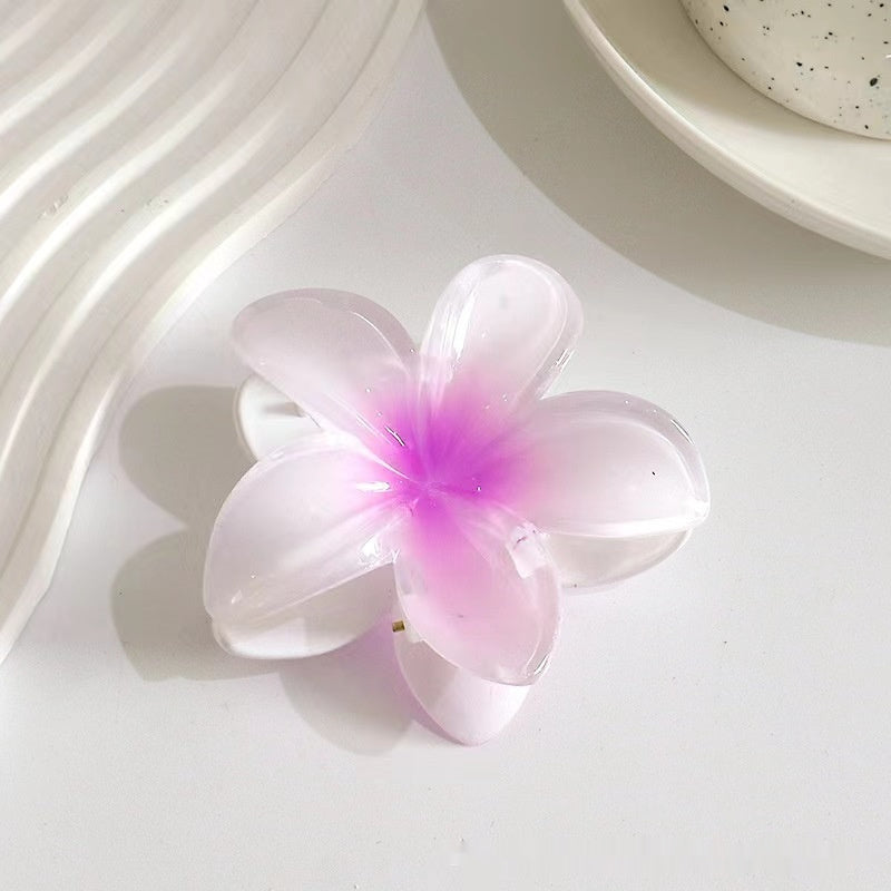 Egg Bauhinia Flower Back Spoon Grasping Hair Clip